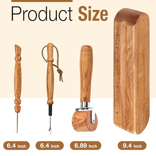 Savina Set 4 - Tailor Clapper/Seam Roller/Stiletto/Seam Rippers for Sewing - Wooden Sewing Quilting Tools - color: Tailor Clapper + Seam Roller + Stiletto + Brush
