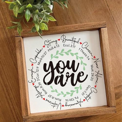 21pcs Christian Stencils for Crafts Reusable Motivational Bible Verse Template Drawing Religious Stencils for Painting on Wood Sign Fabric Canvas DIY Crafts Office Home Decoration(bible21)