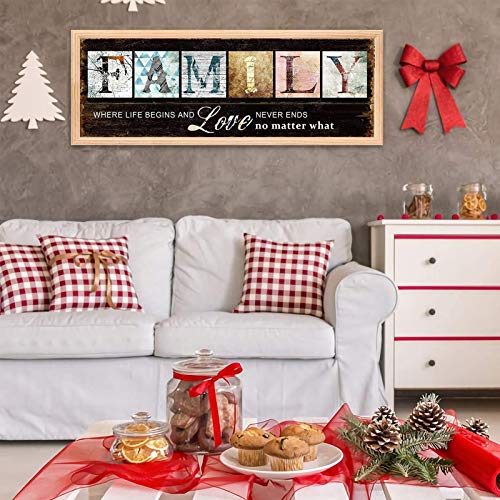 YALKIN Diamond Painting Kits for Adults, Family Diamond Art(31.5x11.8inches) Full Drill Crystal Rhinestone Embroidery Pictures, Wall Decor Stress and Anxiety Relief, Family Diamond Painting - color: Brown