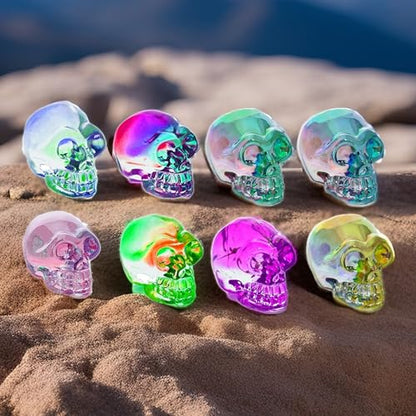 8Pcs Skull Resin Molds Silicone Epoxy Crafts Resin Keychain Molds