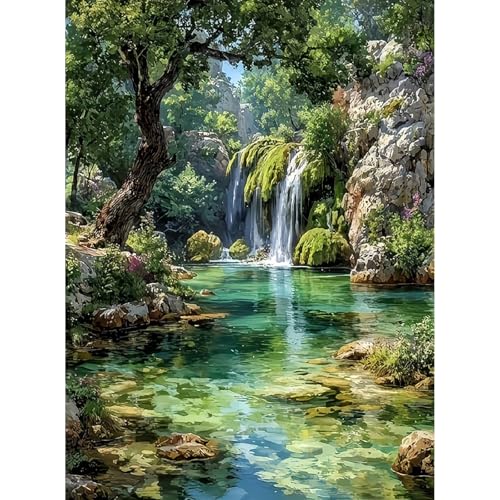 WUDWL Landscape Paint by Numbers Kit for Adults,Color By Numbers for Adults | Scenery Decor Painting by Number On Canvas, Paint Number Artist Funny Without Frame DIY, Home Wall Decor, 12x16in - color: YH03433, size: Without Frame