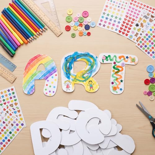 Colarr 26 Pcs 9 in Paintable Alphabet Letters A-Z for Back to School - style: Letter