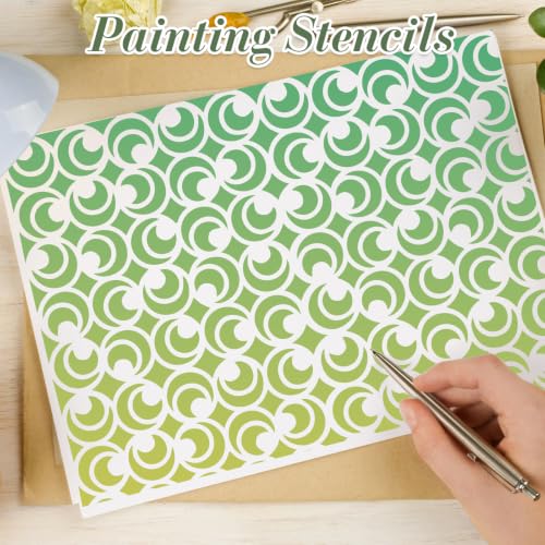 Geometric Texture Stencils for Crafts Reusable 16Pcs Stencils(5.9X5.9 Inch) - color: Texture 24
