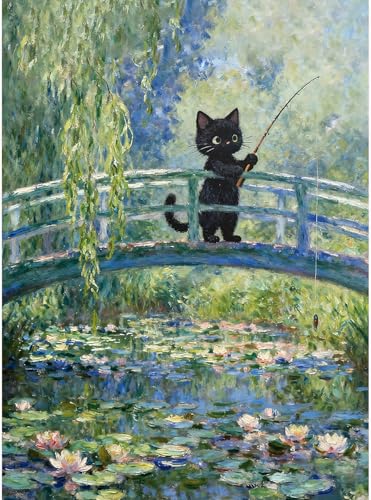 Black Cat Diamond Art Kits for Adults Cute Diamond Painting Kit Beginner - color: DP03669, size: Round Drill