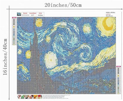 NIHO-JIUMA Diamond Art Kits, 40x50cm/16x20inches | 5D DIY Full Drill, Adults & Teens, Home Wall Decoration - size: 16 x 20 inches