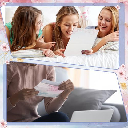TaoBary 160 Pcs Cherry Blossom Stationery Paper and Envelopes Set - size: 5.5 x 8.25 Inch, style: Cherry Blossom