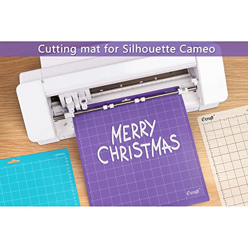 Ecraft 12x12 Cutting Mat 5-Pack for Silhouette Cameo 5/4/3/2/1, Variety Grip (StrongGrip, StandardGrip, LightGrip), Gridded Non-Slip Replacement Mats for Crafts, Quilting & Sewing - color: Multicolor - LightGrip (1), StandardGrip (3), StrongGrip (1) (5 pa