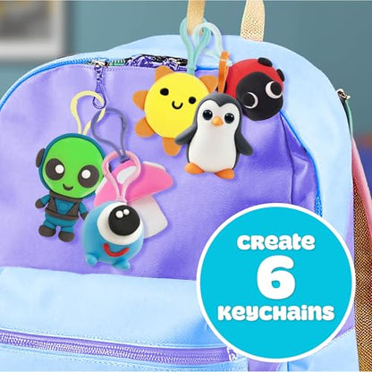 Play-Doh Air Dry Clay Mini Maker Creations, Makes 6 Keychains - color: Keychains, size: 6 Pack