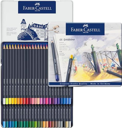 Faber-Castell Creative Studio Goldfaber Color Pencils - Tin of 48 - size: 1 Count (Pack of 48)