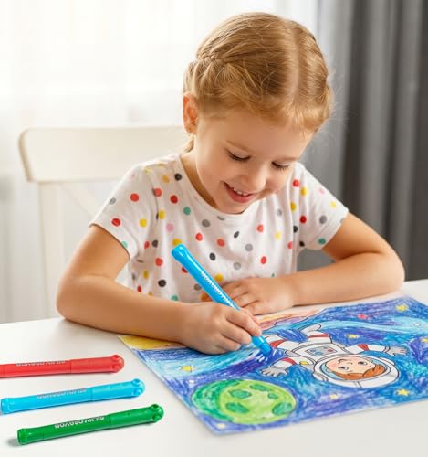 12 Colors Silky Twistable Crayons with Interlocking Caps, Washable Crayons | Crayons for Kids Ages 4-8, Paint Sticks with Interlocking Caps for Creative Building, Works Great on Paper Wood Canvas - color: 12 Colors