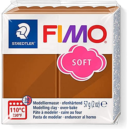 Staedtler FIMO Soft Polymer Clay - -Oven Bake Clay for Jewelry, Sculpting, Crafting, Caramel 8020-7 - color: Caramel, size: 57 g (Pack of 1)
