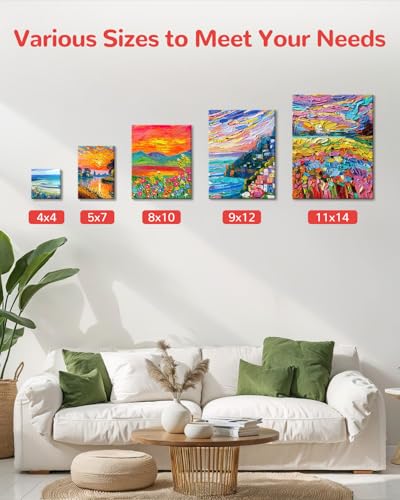 60Pcs 8x10 Canvas Boards for Kids PaintingInch Art Canvas Panels - size: 8"x10"- 60pcs