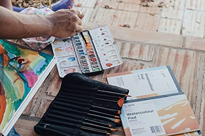 ETCHR Wood Pulp Watercolor Block, A4 Hot Press - Journal Block - 16 Pages - Student Grade Paper Pad