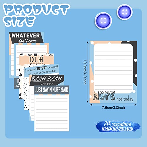 Pajean 12 Designs Funny Sticky Notes, Office to Do List,Retro Style | Sarcastic Notepads with Funny Sayings, 3 X 3.93 Inch Sticky Memo Pads, Assorted Colors, Office Desk Supplies - style: retro