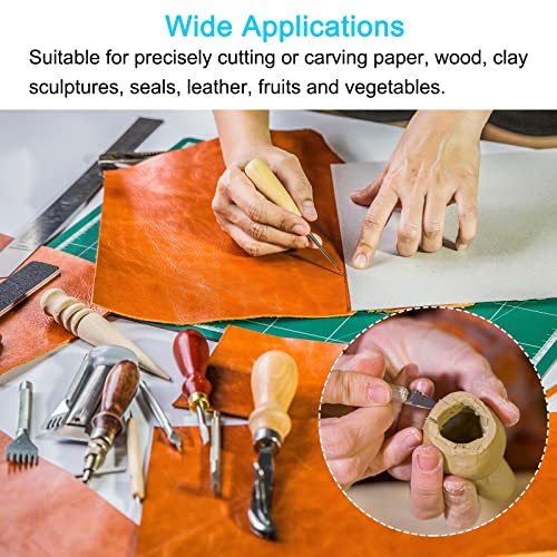 uxcell 8pcs Wood Carving Knife Tools Chisels Set, Carbon Steel Small Flat Diagonal Round Triangle Graver for DIY Craft Sculpture Carpenter Beginners Experts, 2 Set
