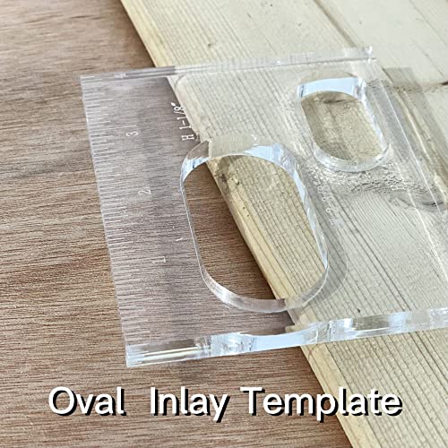 Pack of 4 Oval Inlay Template Set Router Templates for Woodworking Router Jig Templates Decorative Templates - style: 1/4 Thick Oval