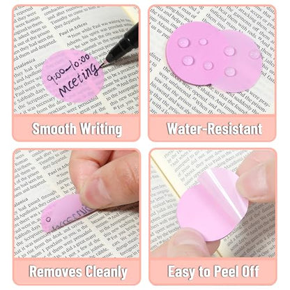 Mr. Pen- Round Transparent Sticky Notes, 1.1” Diameter, 14 Pads, 560 Sheets - color: Spring Meadow, size: 560 pcs