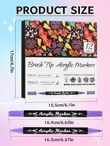12 Colors Nail Art Pens Set, Kalolary Nail Art Markers 3D Nail Polish Pens - color: M