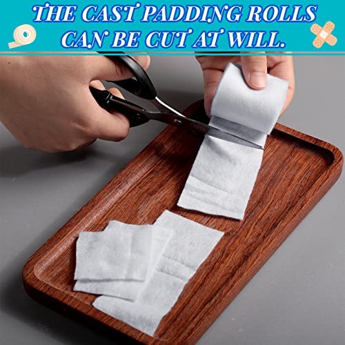 48 Rolls Cast Padding Soft Undercast Gauze Bandage Roll Cotton Wraps Cast Padding Use with Plaster Cloth Gauze Bandage for Body Art Projects Mask Making Crafts, 2" x 8.9 ft