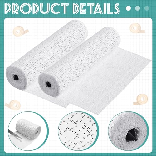 Heentan 6 Rolls Plaster Bandages Strips for Belly Cast Art,8 X 106 Inches | Fast Setting Plaster Gauze for Mask Making, Sculpture Molds, DIY Crafts, Pregnancy Belly Casting, Scenery Art Projects - size: 8 x 106 Inch