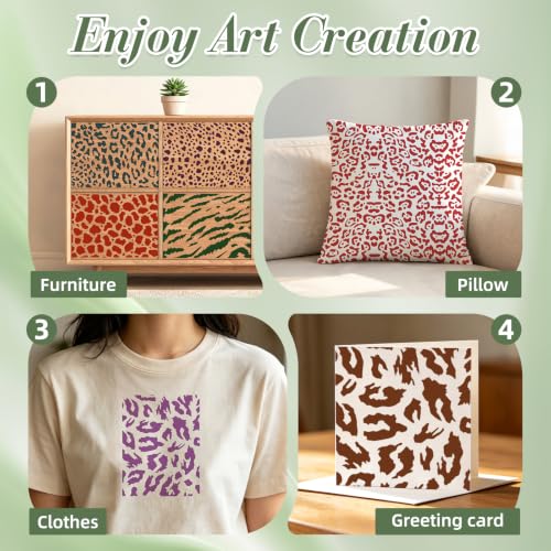 Texture Stencils for Crafts Reusable 12Pcs Stencils(8.2X5.8 Inch) - color: Texture 18