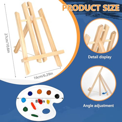 ACKASK Painting Kits for Adults Kids,Acrylic Paint Canvas Easel Set,30 Pcs Drawing Painting Supplies Art Kit,12 Paints,10 Painting Brushes,Palettes Etc,Art Set Art Supplies for Kids Adults Artists