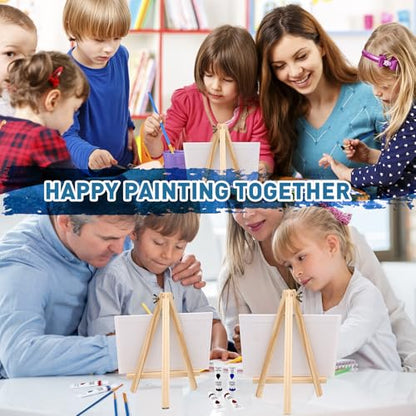 ESRICH 52PCS Acrylic Painting Kits for Adults and Couples | Sip and Paint Kit for Date Night and Crafts, Painting Set with Canvas and Easels, Palettes, Brushes - color: 24