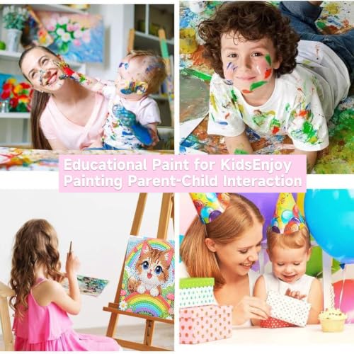 Arttoplus Cat Diamond Art Painting Kits for Kids with Frame 7x7 inch - color: CC1070-US