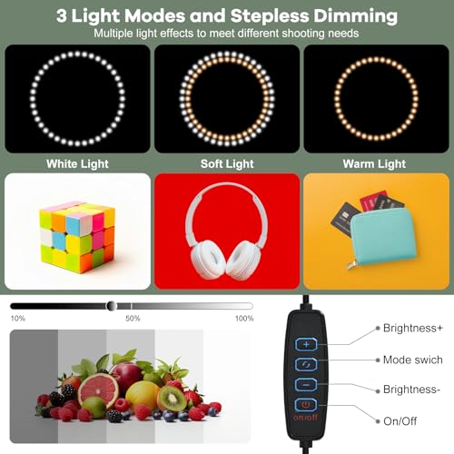 Lightdow 16"x12"x12" Photo Studio Light Box Photography with 120 LEDs (CRI>95), 6 Backdrops - Portable/Dimmable/Versatile Folding Shooting Tents for Toys/Jewelry/Watches/Cosmetics Photography - size: 16"x12"x12"