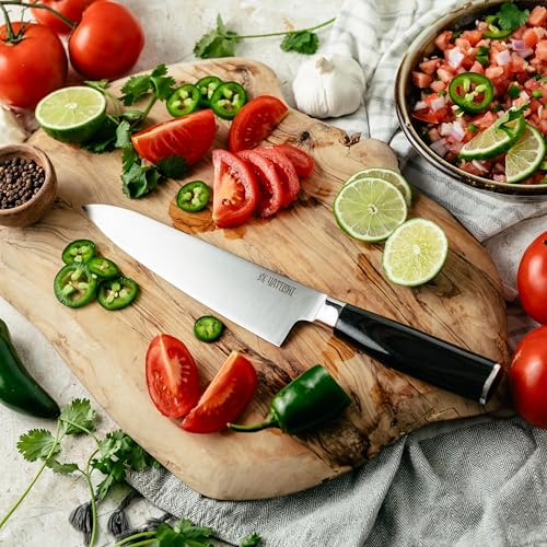 Yatoshi 15 Piece Knife Block Set - Pro Kitchen Knife Set Ultra Sharp High Carbon Stainless Steel with Ergonomic Handle, New - color: Acacia, size: 15-Piece