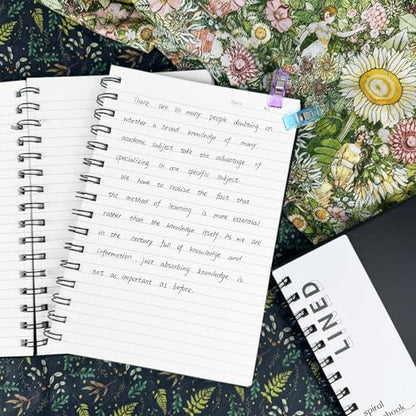 Spiral Notebook A5 Lined Notebook 4 Pack | College Ruled Hardcover Notebook Thick Paper Notebook Hardcover Journal for School, Office,Study and Notes - size: A5, style: LINED NOTEBOOK