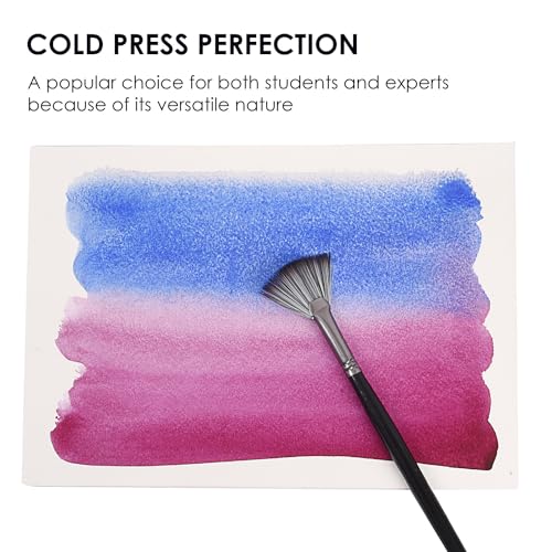 Fingraspuro 9x12 Watercolor Pad, 100% Cotton, Cold Press, 30 Sheets | 140 lb/300 gsm acid-free paper, glue bound, durable for wet media, scraping, and art journaling