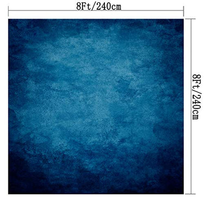 Retro Art Blue Portrait Backdrop Graduation Background Video Photography Vinyl Seamless Photo Studio Prop PGT030E 8x8ft - size: 8'X8'