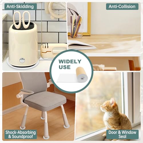 FONUNO Neoprene Foam Padding with Adhesive Closed Cell Foam, White | Self Adhesive Foam Sheets Neoprene Foam Roll Padding for Gaskets Liner Crafts DIY, 12" Wide x 59" Long x 1/2" Thick - color: White, size: 12" Wide x 59" Long x 1/2" Thick