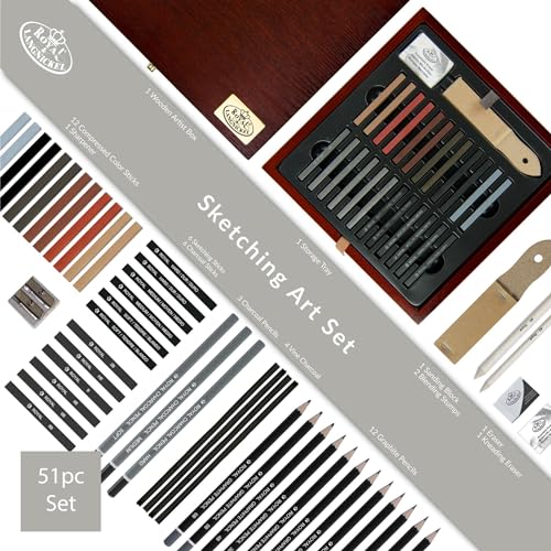 Royal & Langnickel RSET-SKET1600 Premier Sketch Pencil Art Set, 51-Piece