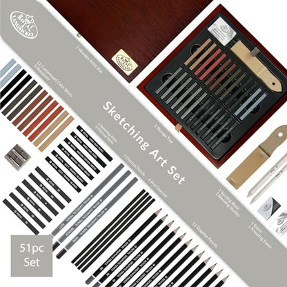 Royal & Langnickel RSET-SKET1600 Premier Sketch Pencil Art Set, 51-Piece