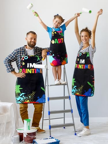 3 Pcs Painting Smock for Adults, Waterproof Art Apron Artist