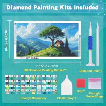 JOOZ Large Diamond Painting Kits for Adults, 5D Landscape Diamond Art Kits - color: Landscape 048