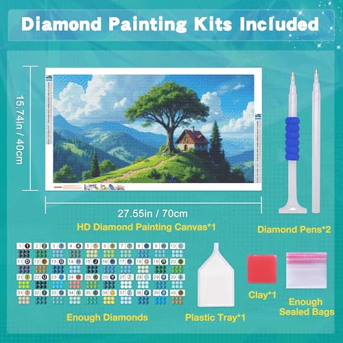 JOOZ Large Diamond Painting Kits for Adults, 5D Landscape Diamond Art Kits - color: Landscape 048