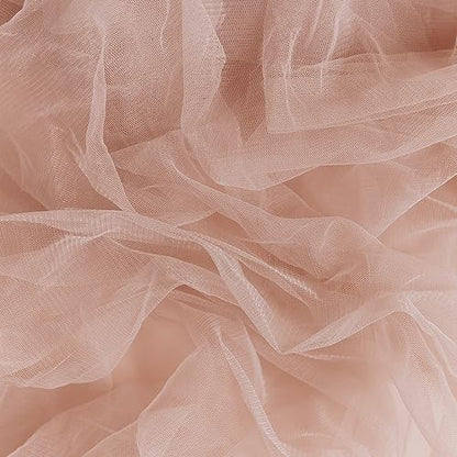 4-Way Stretch Mesh Fabric 60" by 5 Yards Lightweight Sheer Mesh (Nude) - color: Nude, size: 5 Yards