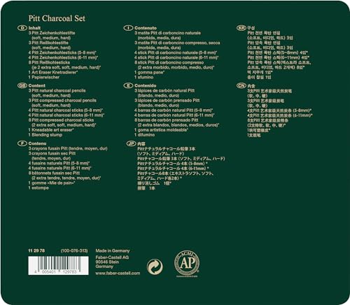 Faber-Castel 24 Piece Pitt Charcoal Set