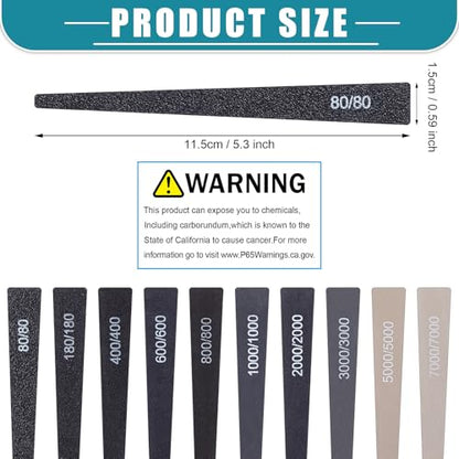 Honoson 20 Pcs Conical Sanding Sticks for Plastic Models Polishing Sticks Assorted Metal and Wood Sanding Tools Accessory for Model Craft Amateur Beginner - style: Groovy Style