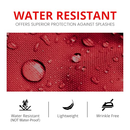 Utopia Kitchen 2 Pack Bib Apron, Adjustable with 2 Pockets, Water and Oil Resistant, Cooking Kitchen Chef Apron for Women Men - color: Red