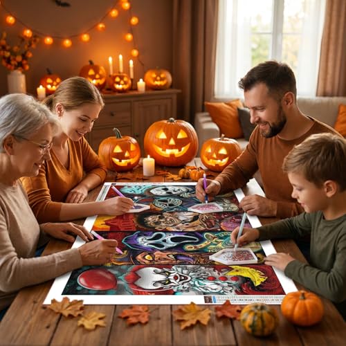 Halloween Diamond Art Kits for Adults Beginners,Large Size Diamond Painting - color: diamond Halloween-26-2