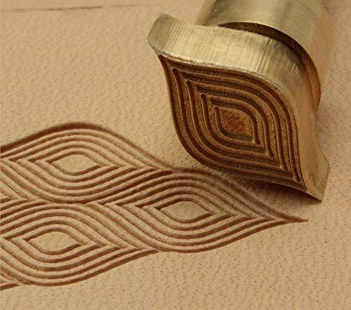 DandS ltd Leather Stamp Tool, Professional Steel Craft Tool for Leatherworking, Embossing, Carving & Stamping Leather Projects, Belts Wallets & DIY Projects Compatible with Mallet #182 - color: Geometric 0.66x 0.31"