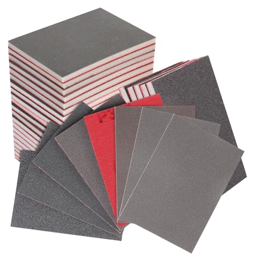 20Pcs Sanding Sponge 180-3000 Grit Soft Foam Hand Sander Block - size: 20pcs Mix Grit, style: Aluminum