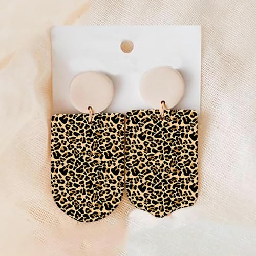 10 Pcs Transfer Paper for Polymer Clay, Leopard Pattern Water-Soluble Disposable Clay Transfer Sheets for Crafting Soft Ceramic Earrings, Jewelry & Polymer Clay Molds DIY Craft 5.8X3.9 inch - color: Leopard