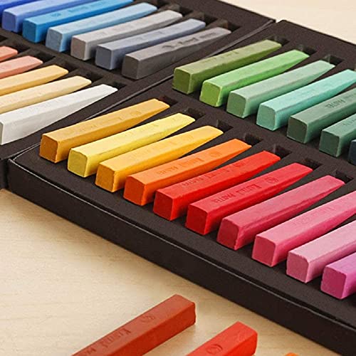 Non Toxic Artist Pastels,Square Soft Pastels Set,Chalks 12/24/36/48 Colors Soft Dry Pastel Artist Chalk Pastel Sticks for Office School Art Drawing Painting Supplies Professional Art Pastel (48Pcs) - color: 48Pcs