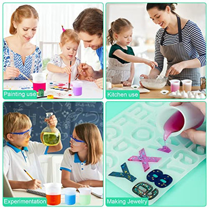 7 PCS Silicone Measuring Cups Kits,1 PCS 250ml Silicone Cups,4 PCS 100ml Non-Stick Mixing Cups,2 PCS 10ml Silicone Mold Cup Dispenser, for Casting Moulds,Jewelry Making,DIY,Crafts - size: 250ML+100ML*4