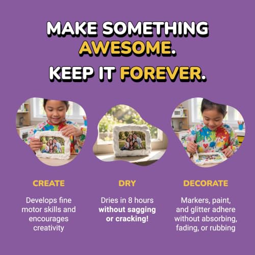 Air Dough White Ultra-Light Air Dry Modeling Dough for Kids, Mess-Free | Mess-Free Modeling Dough Kit That Won't Stick to Carpet and Air-Dries to a Keepsake, Resealable Bag Plus Tutorial Videos - color: White
